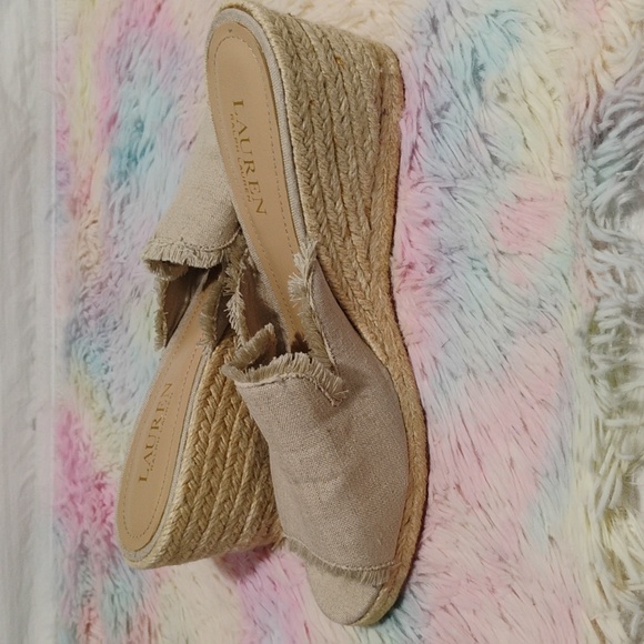 NWOT Lauren Ralph Lauren Carlynda Espadrille Wedge Sandals Sz.8.5 - Picture 7 of 10
